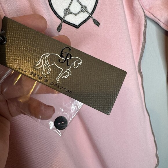 Goode rider Youth Girls Champion Polo Long Sleeve Shirt 12 Pink Equestrian - Picture 9 of 11